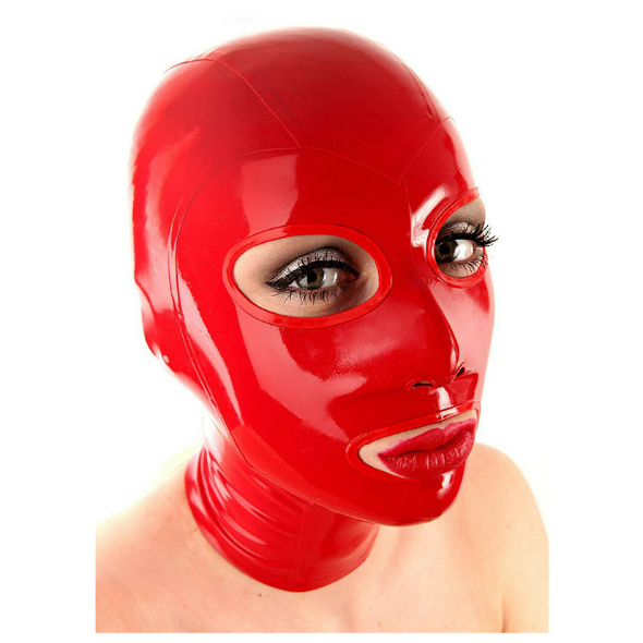 Cagoule Latex Rouge avec Zip