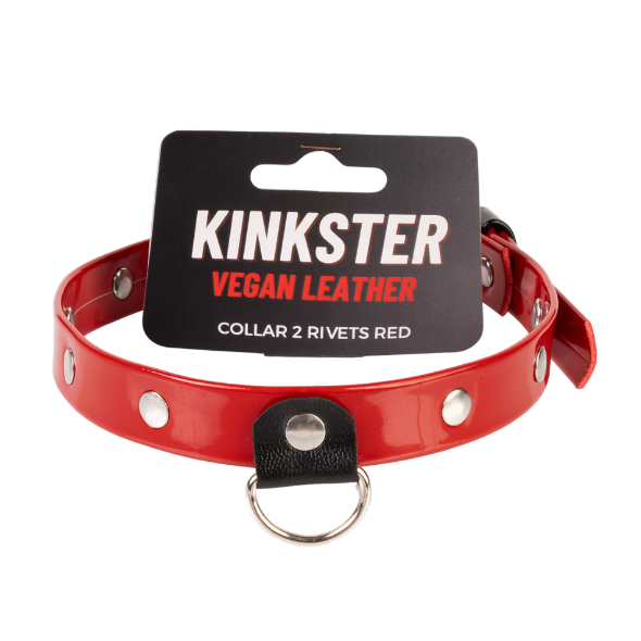Kinkster Collier 2 rivets rouge