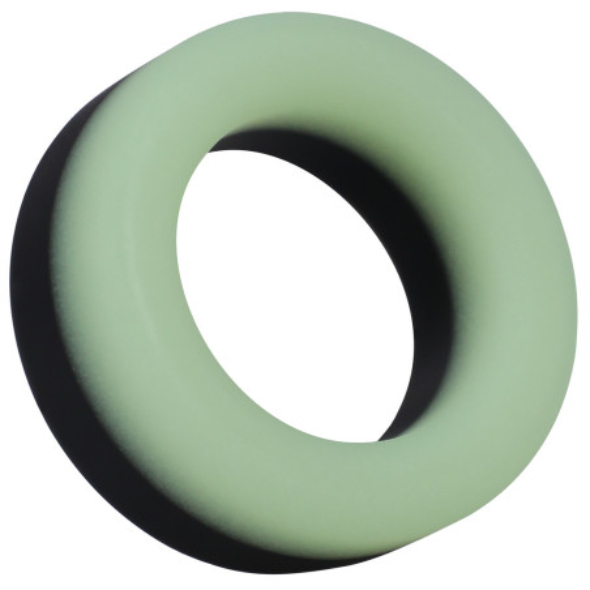 Cockring Phosphorescent The Big O 32 mm Noir-Vert Glow