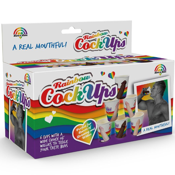 Rainbow Cock Ups 6 Cups