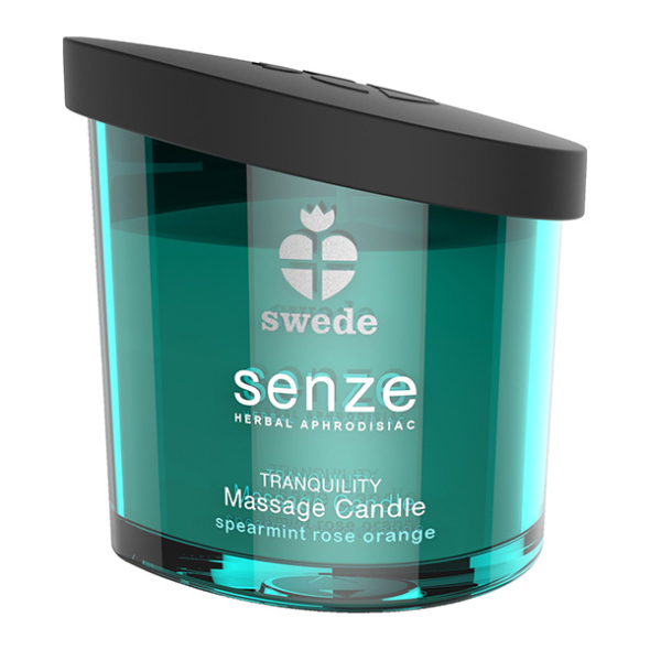 Bougie de massage Tranquility Menthe verte Rose Orange Senze