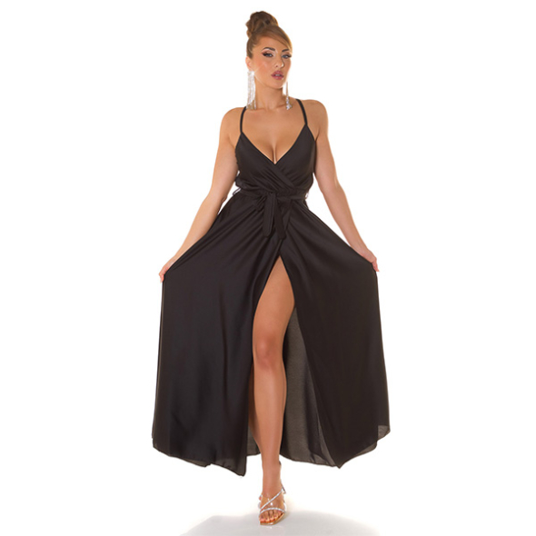1 Instyle Maxi Dress Satin with Slit 29189