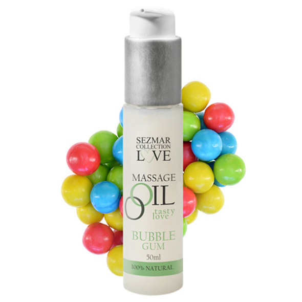 Huile de massage comestible Sezmar Bubble gum 50ml
