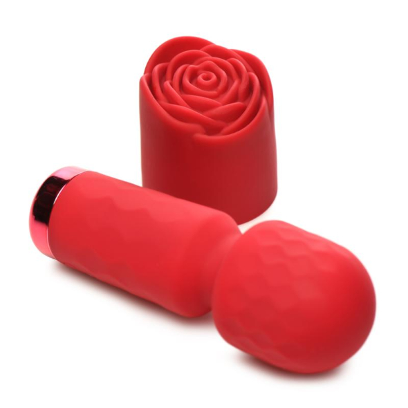 BLOOMGASM Mini vibromasseur Wand Pleasure Rose - Rouge