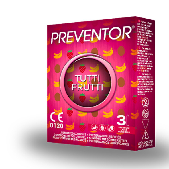 Préventor Tutti Fruitti ( 3 préservatifs)