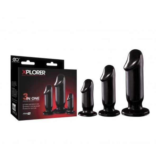 Kit Xplorer 3 Anal Dildos Black