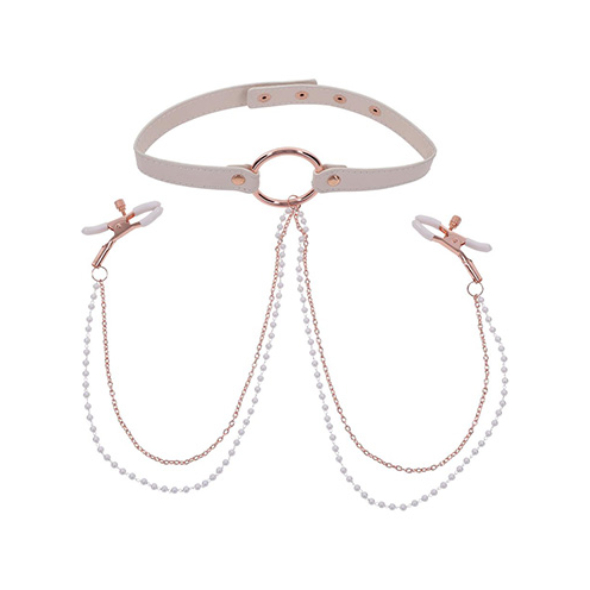 Collier Peaches 'n CreaMe avec pinces à mamelons