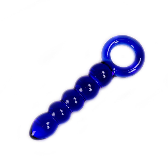 Gode en Verre Glass Dildo Blue Balls & O-ring