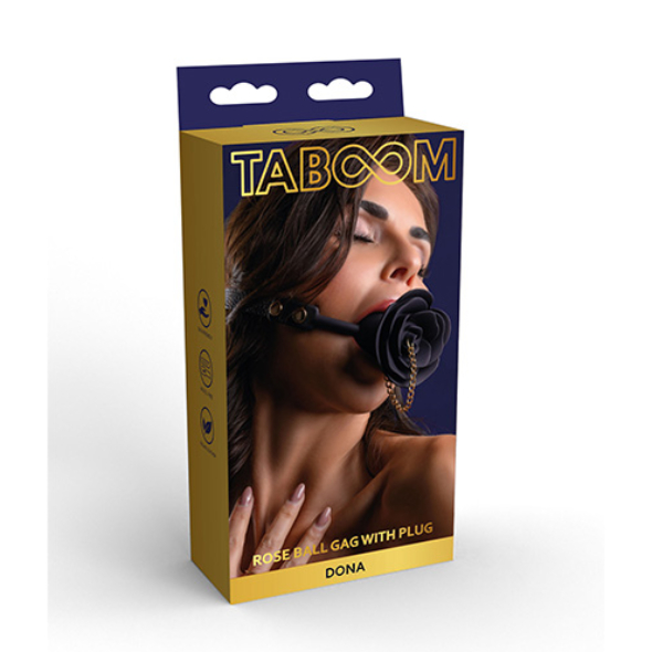 Taboom Dona Rose Ball Gag with Plug Black