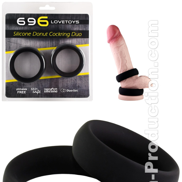 Cockring Silicone Donut Duo 50462