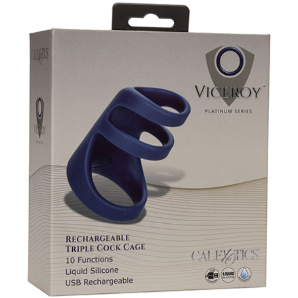 Cockring Rechargeable Triple Cock Cage Viceroy 14600