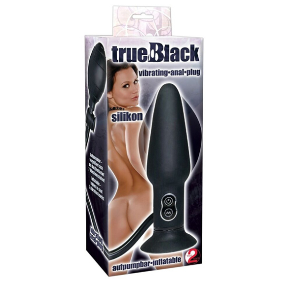 Anal Plug Gonflable Vibrant True black