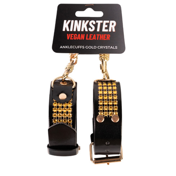 Menottes Chevilles Kinkster Vegan Leather Gold
