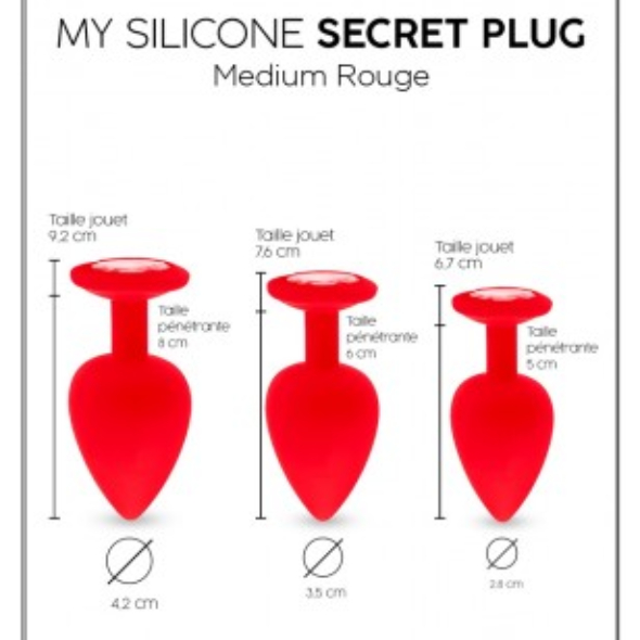 1 My Secret Rouge Silicone Plug Medium