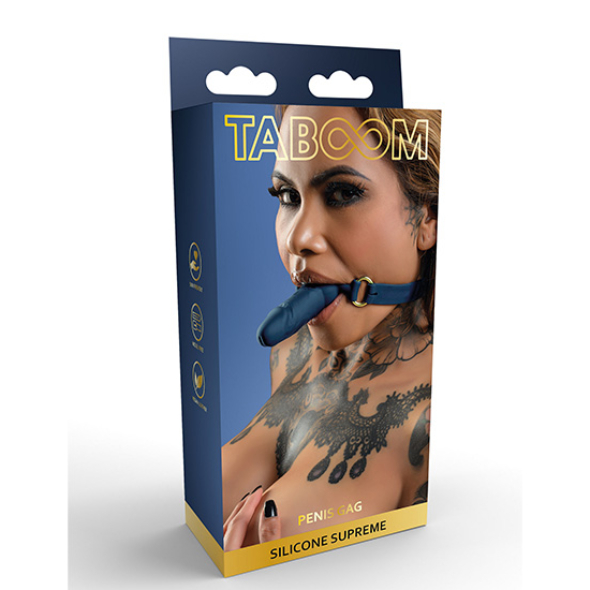 Taboom Silicone Supreme Penis Ball Gag Blue