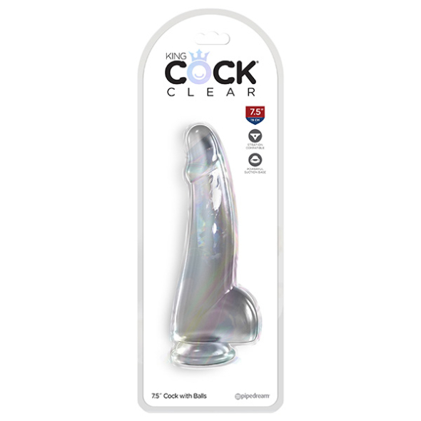 1 King Cock Clear Transparent 19 cm 22752