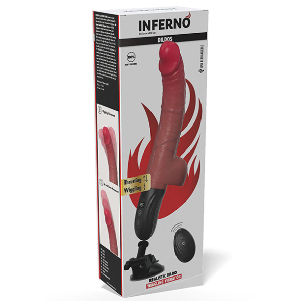 Inferno Vibrateur réaliste à mouvements de va-et-vient et de vibration
