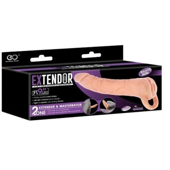 1 Gaine de pénis + masturbateur Extendor 9 - 22 x 5cm