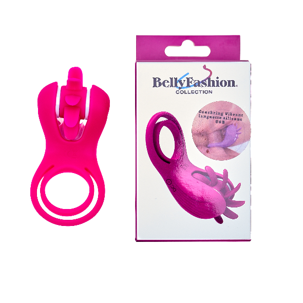 Bellyfashion Cockring vibrant languette silicone USB