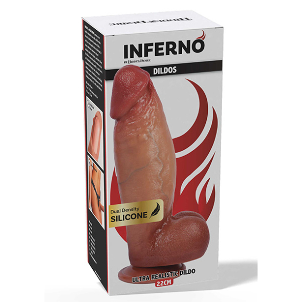 Dildo Silicone 22 cm Ultra Réaliste Inferno Hidden Desire