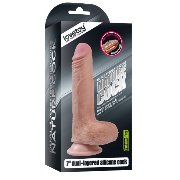 Lovetoys Gode Réaliste Dual Silicone 13 cm /3.5 cm