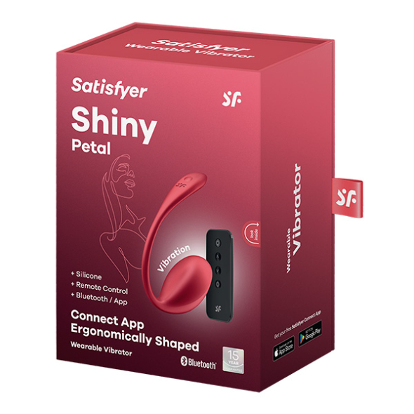 1 Œuf vibrant télécommandé rouge Shiny Petal Satisfyer