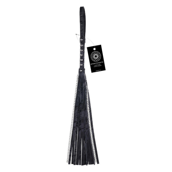 Fouet Chaînes Sportsheets Velvet Noir chain Flogger