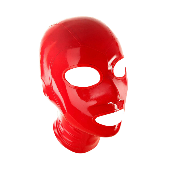 Cagoule Latex Rouge avec Zip