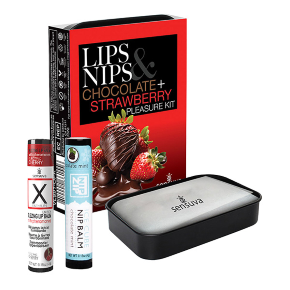 Sensuva Kit Plaisir Lips Nips Chocolat Fraise