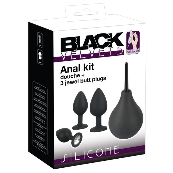 Kit 3 Plugs Bijou Velvet Jewel + douche