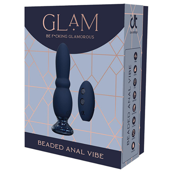 Glam Beaded Anal Vibe Vibrateur anal avec télécommande sans fil.