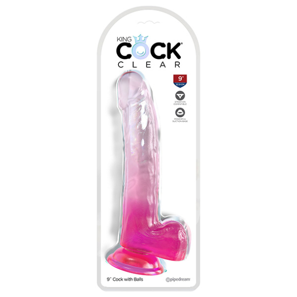 Pipedream King Cock Clear Pink 25cm