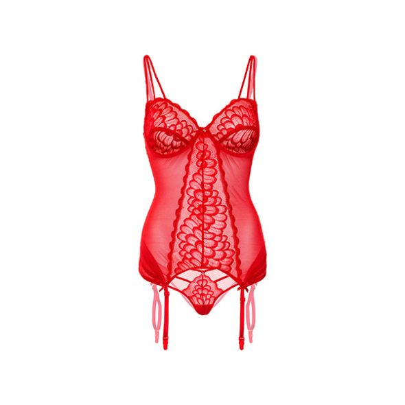 Cami Corset Red With String