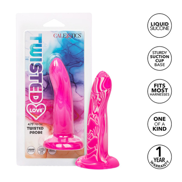 Calexotics Gode Twisted Love Sonde Torsadée Pink