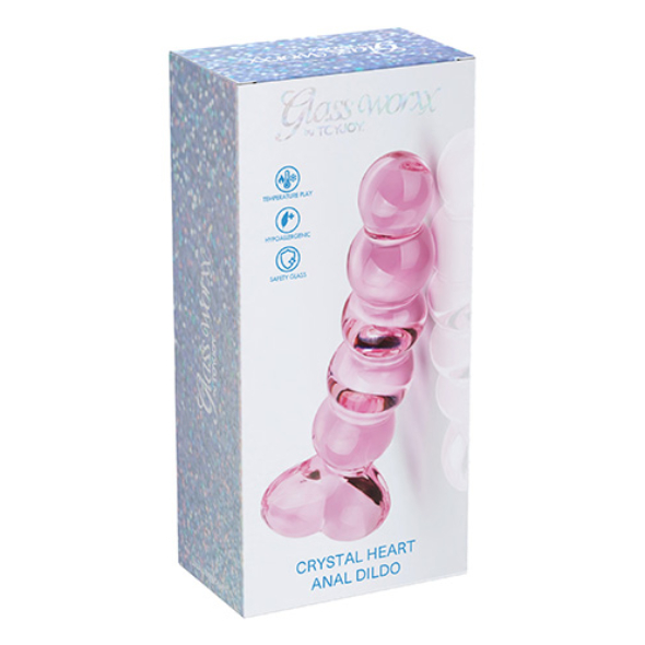 Glass Worxx ﻿Godemiché anal Crystal Heart﻿﻿