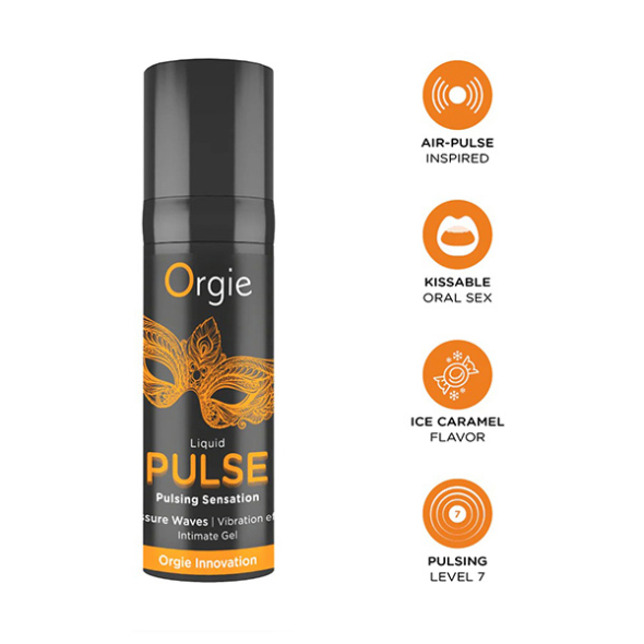 Orgie Gel Stimulant Pulsant Comestible Caramel