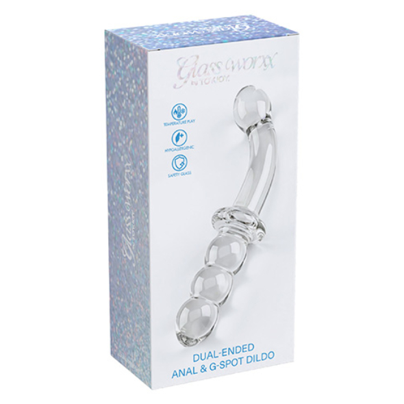Glass Worxx Gode ​​anal et point G à double extrémité