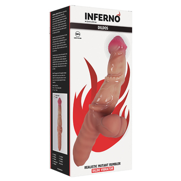 Inferno Mutant Rumbler Vibrating Dildo Liquid Silicone